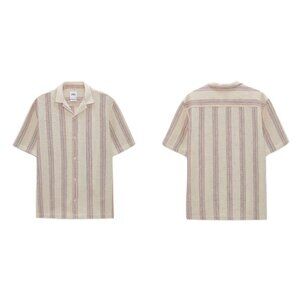 ZARA STRIPED TEXTURED SHIRT ECRU | 7545/326